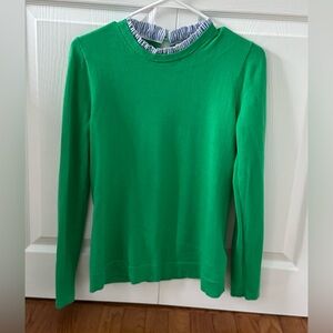 JCrew ruffle neck top